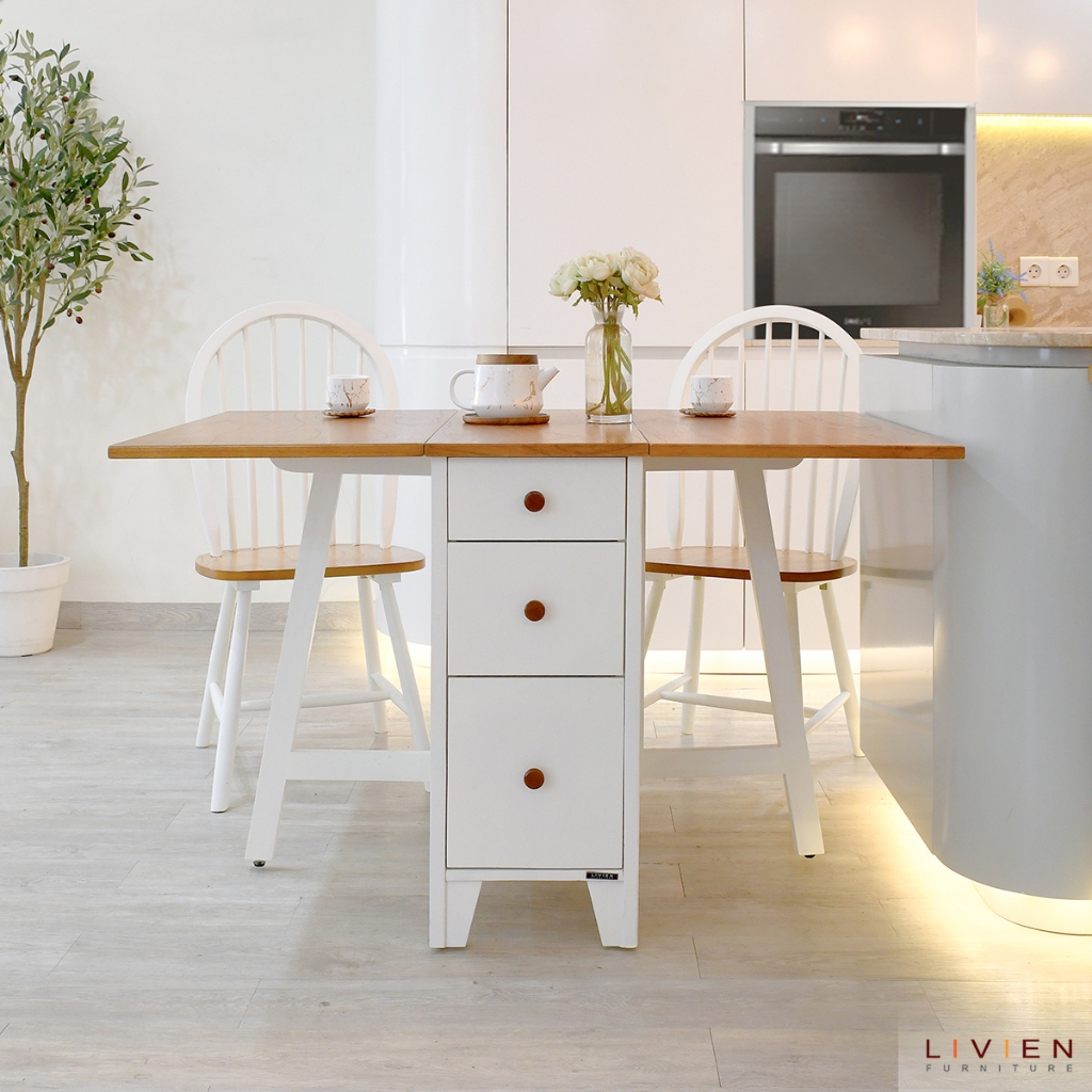 (LIVIEN] "Meja Lipat Transformer" Meja Makan Lipat Transformer Modern Terlaris