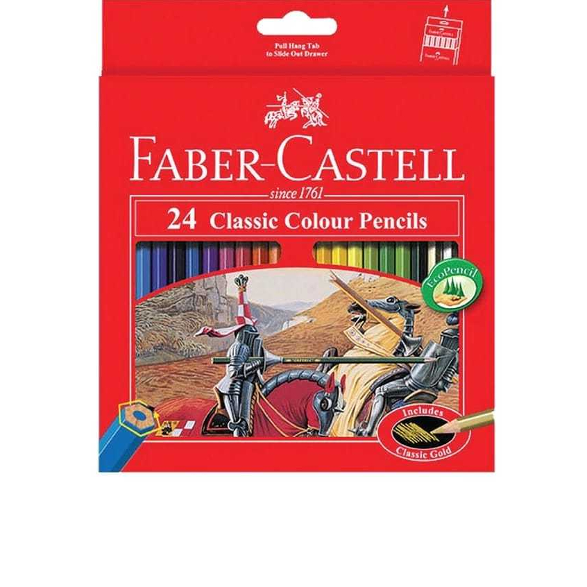 

Faber-Castell Pensil Warna Color Pencils Classic Colour Pencils set 24 Panjang