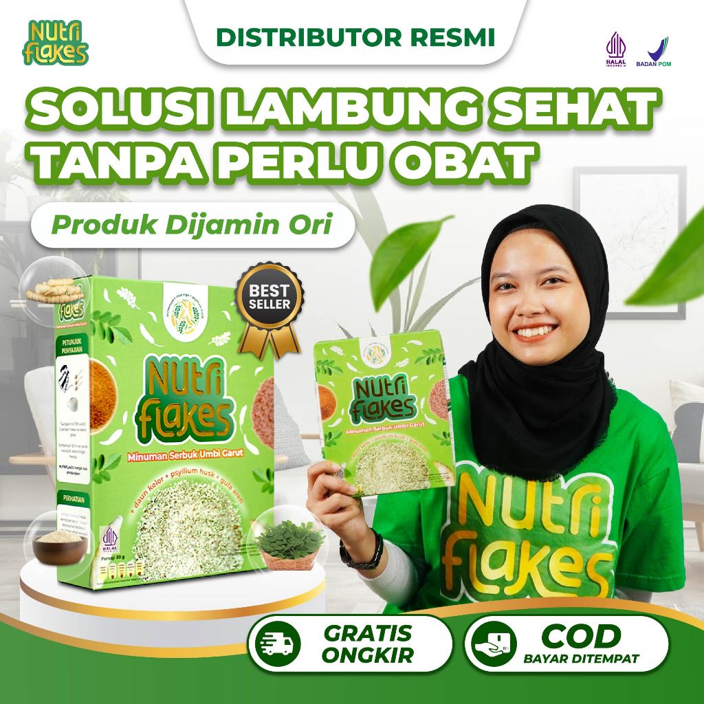 

Nutriflakes 1 Box Sereal Umbi Garut Asam Lambung Ampuh Mengatasi Asam Lambung Gerd Maag Promo