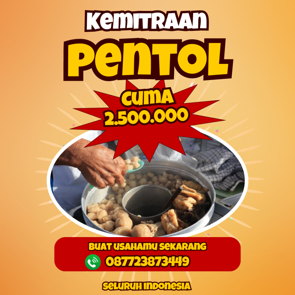 

Paket Kemitraan Pentol Siap Jualan - Modal 2,5 Juta, Langsung Mulai Usaha!