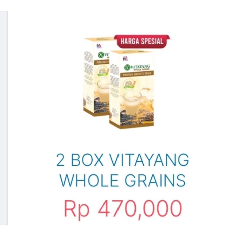 

PAKET HEMAT VITAYANG WHOLE GRAINS 2BOX @15SACHET