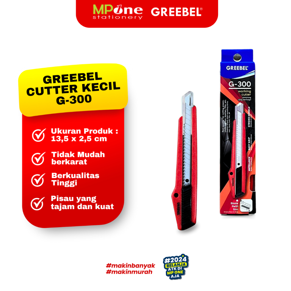 

Greebel Cutter Kecil G-300 / Cutter Besi Tajam Anti Karat Ukuran Kecil Greebel G-300