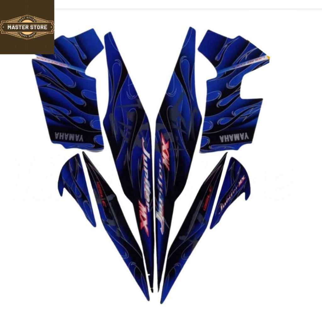 Stiker Striping Motor Yamaha Jupiter MX 2008 Biru Lis Les Body Jupiter MX 2008 Terbaik