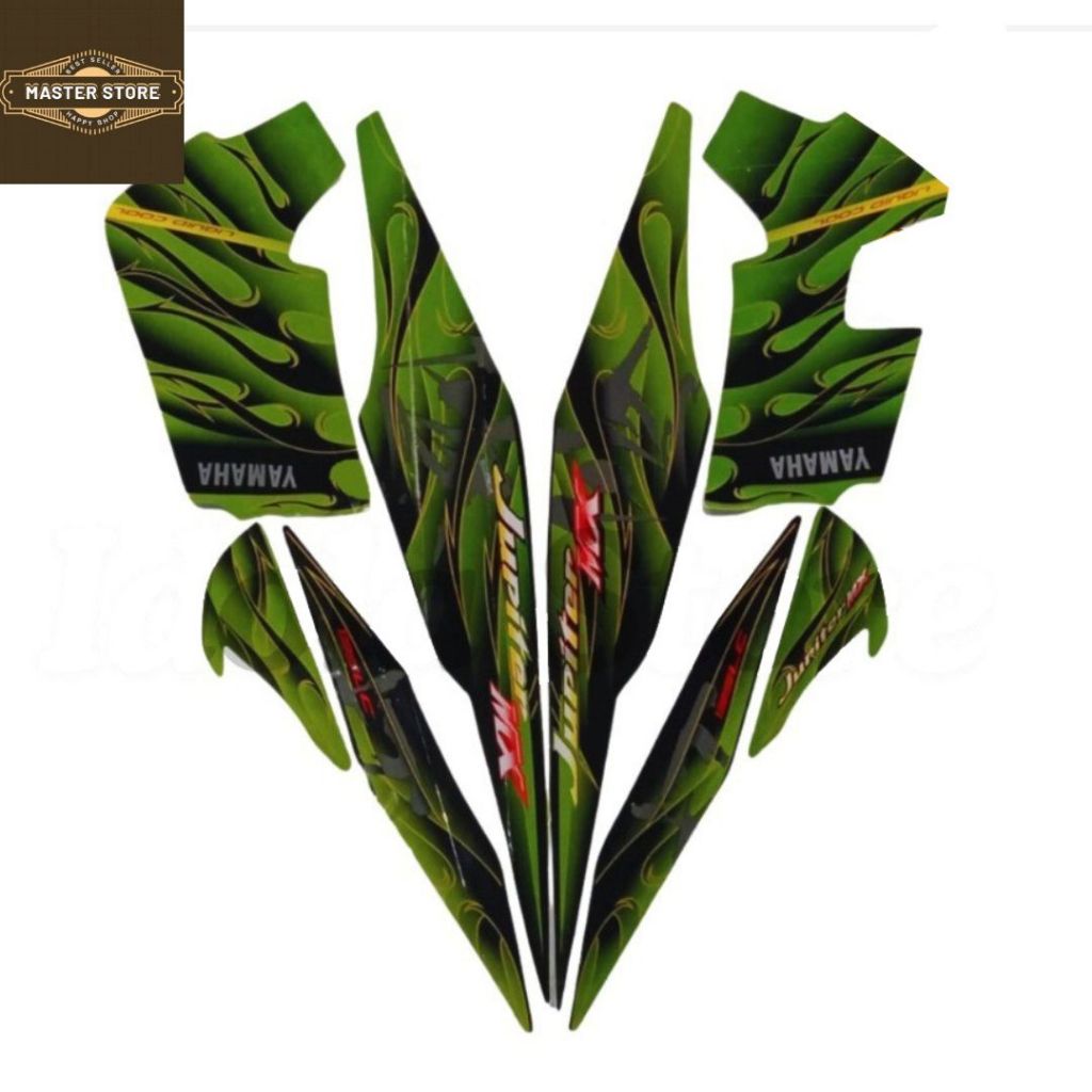 Stiker Striping Motor Yamaha Jupiter MX 2008 Hijau Lis Les Body Jupiter MX 2008 Terbaik