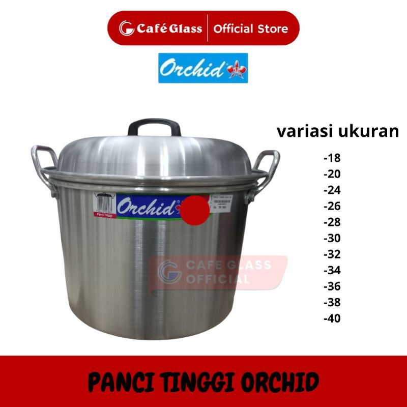 PANCI KUKUS KUALITAS PREMIUM | DANDANG NASI TINGGI + KUKUS + TUTUP ORCHID | ALUMINIUM STEAMER KECIL 