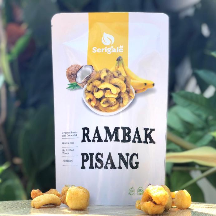 

Rambak Pisang Premium I Kemasan Standing Pouch 75 g 150 g I Premium Rambak Pisang I Camilan Sehat