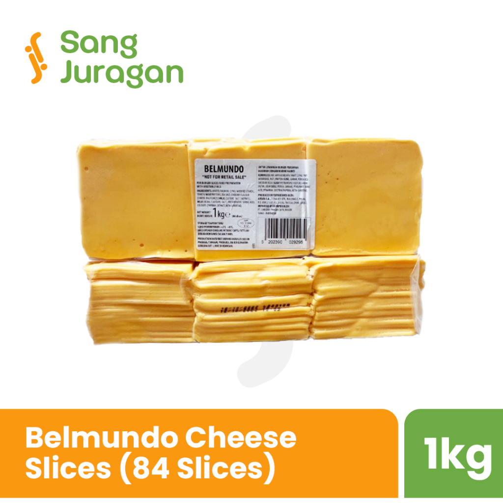 

Belmundo Orange Cheddar Slices 1 kg / Burger Cheese Slices / Red Cheddar Cheese
