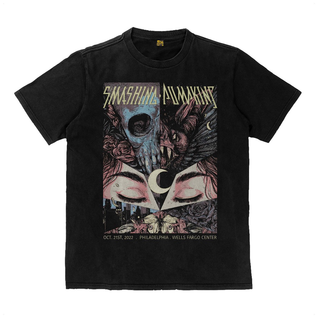 [ORI] Kaos The Smashing Pumpkins Philadelphia Band Alternative Rock Kaos Tebal T Shirt 16s Heavyweig