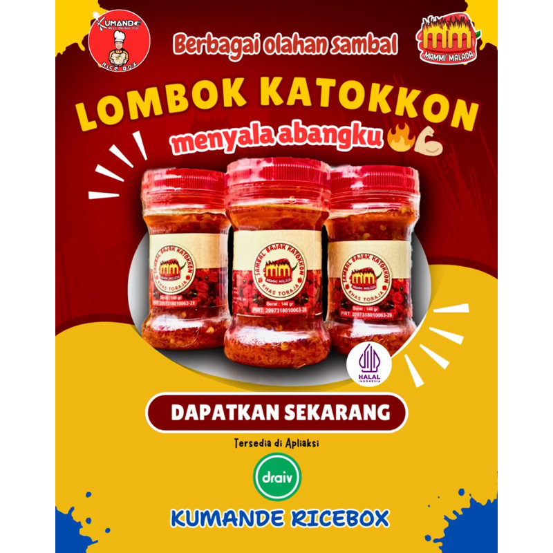 

SAMBAL BAJAK CABAI KATOKKON SIAP SANTAP KHAS SULAWESI