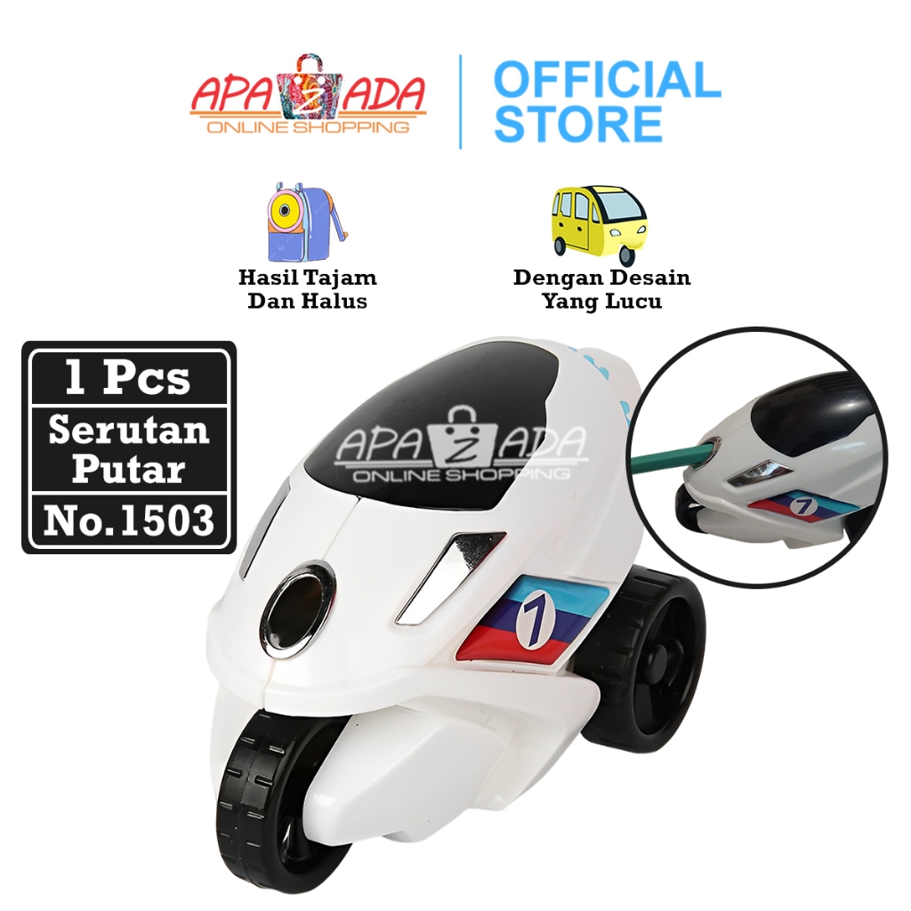 

Apazada - Serutan Pensil Meja Motor [1 Pcs] / Rautan Pengserut Putar / Rawutan Serut No.1503