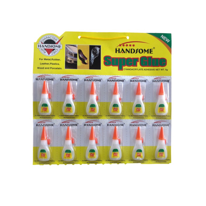 

lem power super glue handsome 1 lembar isi 12pcs