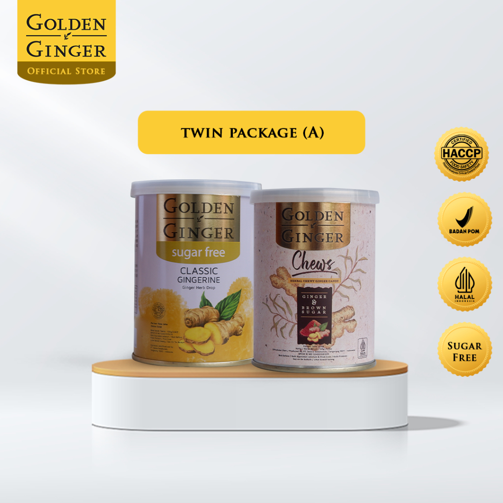 

Combo Package Golden Ginger Classic Gingerine Sugar Free & Herb Chews Ginger Brown Sugar (CAN)