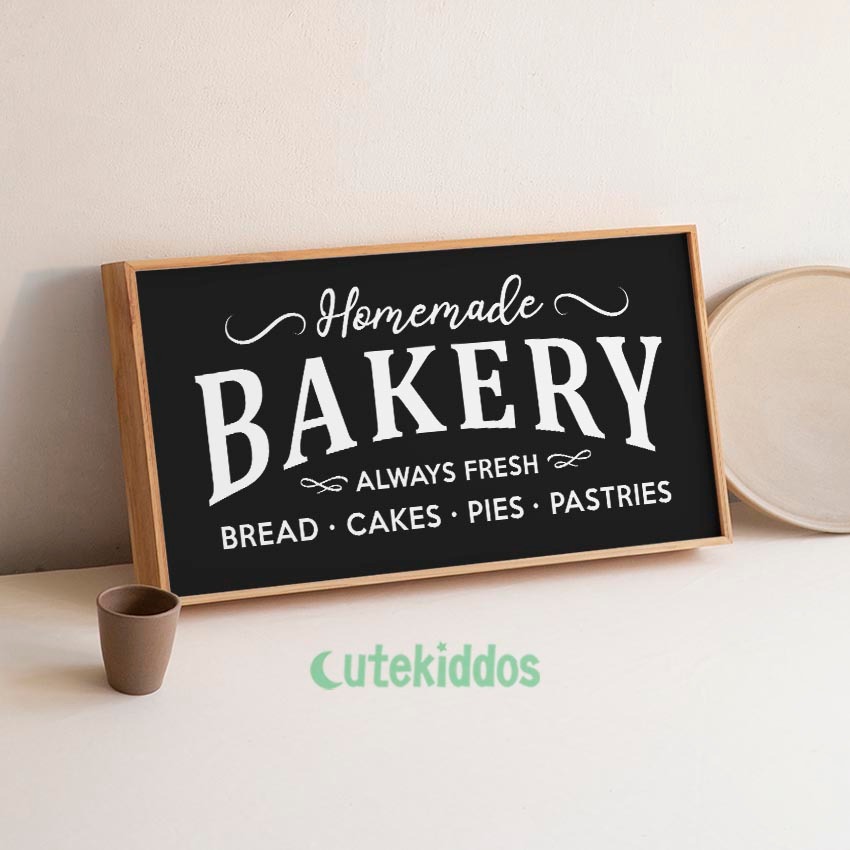 Hiasan Dinding Dapur Tulisan Homemade Bakery Pajangan Dinding Dekorasi Dapur Wall Decor Poster