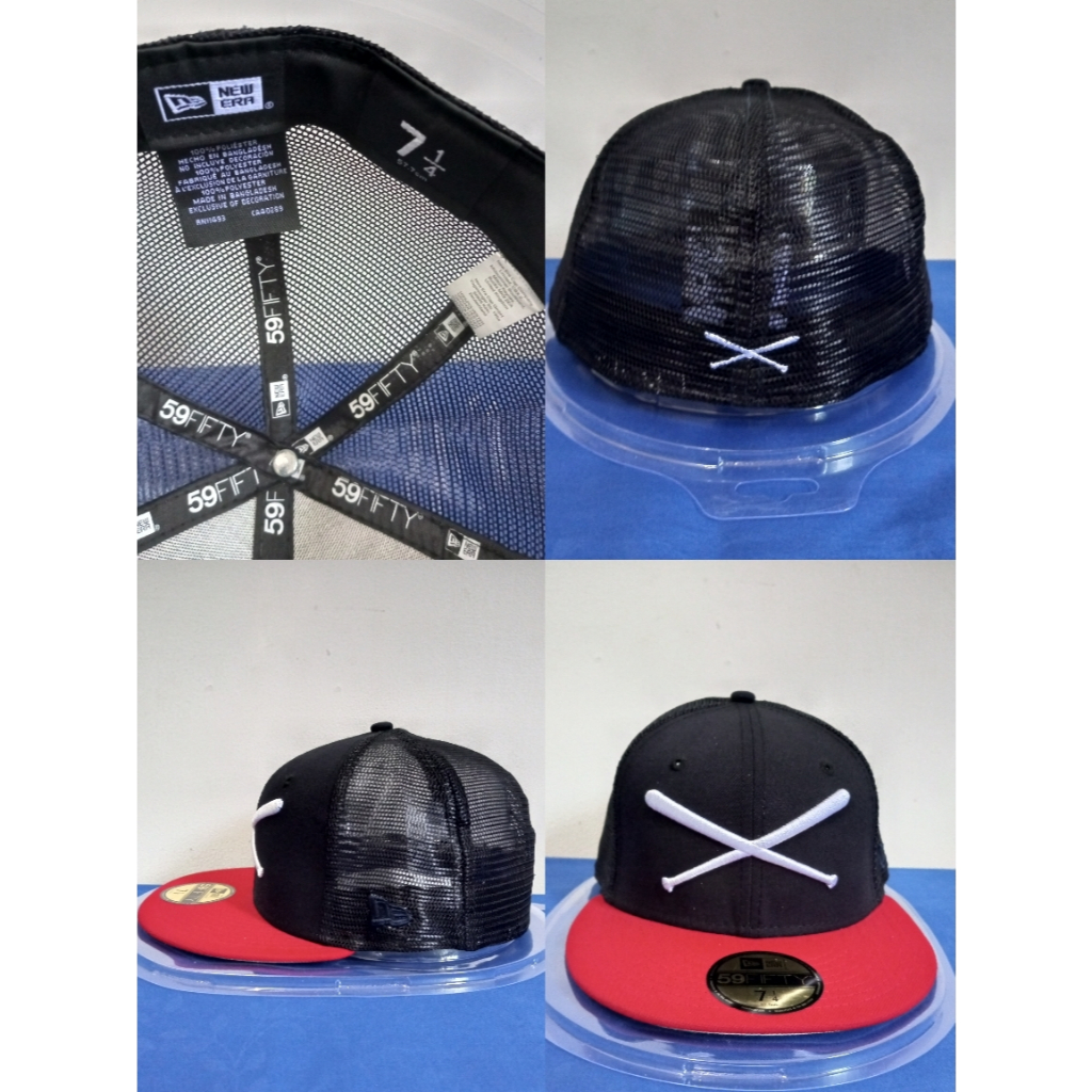 Topi New Era 59FIFTY x Justfitteds Trucker Black Red 71/4