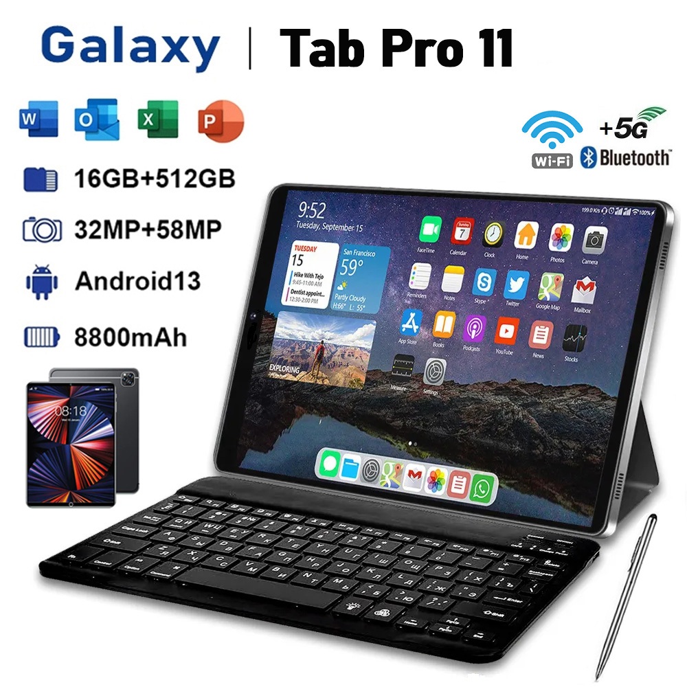 [Bisa COD] Tablet baru 11.2inch【16GB+512GB】Galaxy tab Pro11 untuk pembelajaran dan hiburan kantor ul