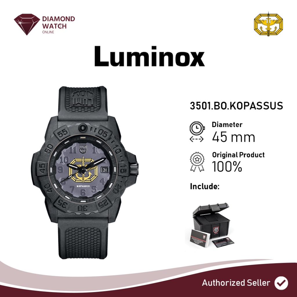 Luminox Sentry Kopassus Limited Edition 45mm Full Black Rubber Strap 3501.BO.KOPASSUS