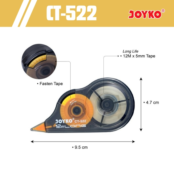 

(PCS) Correction Tape / Pita Koreksi Joyko CT-522 / Tip Ex Kertas Joyko