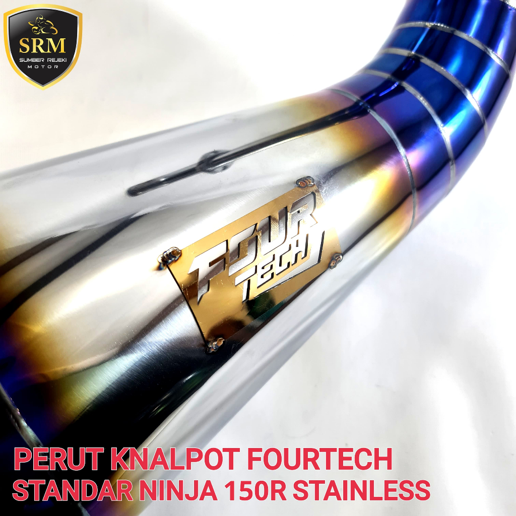 Perut Knalpot Fourtech Standar Ninja 150R Stainless