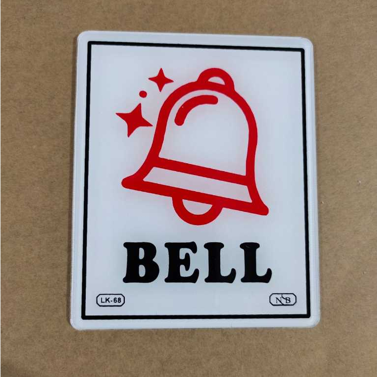 

Sign Label Acrylic/Label Akrilik Kecil - Bell (Putih) 9x11cm