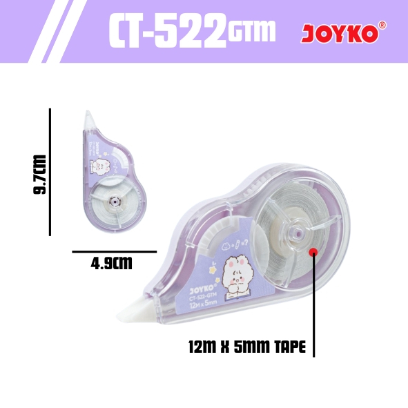 

(PCS)Correction Tape / Pita Koreksi Joyko CT-522-GTM / Tip Ex Kertas Joyko