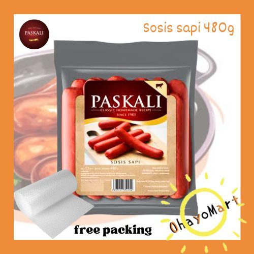 

Paskali sosis sapi 12pcs / Paskali classic sosis sapi kombinasi 480g 12pcs