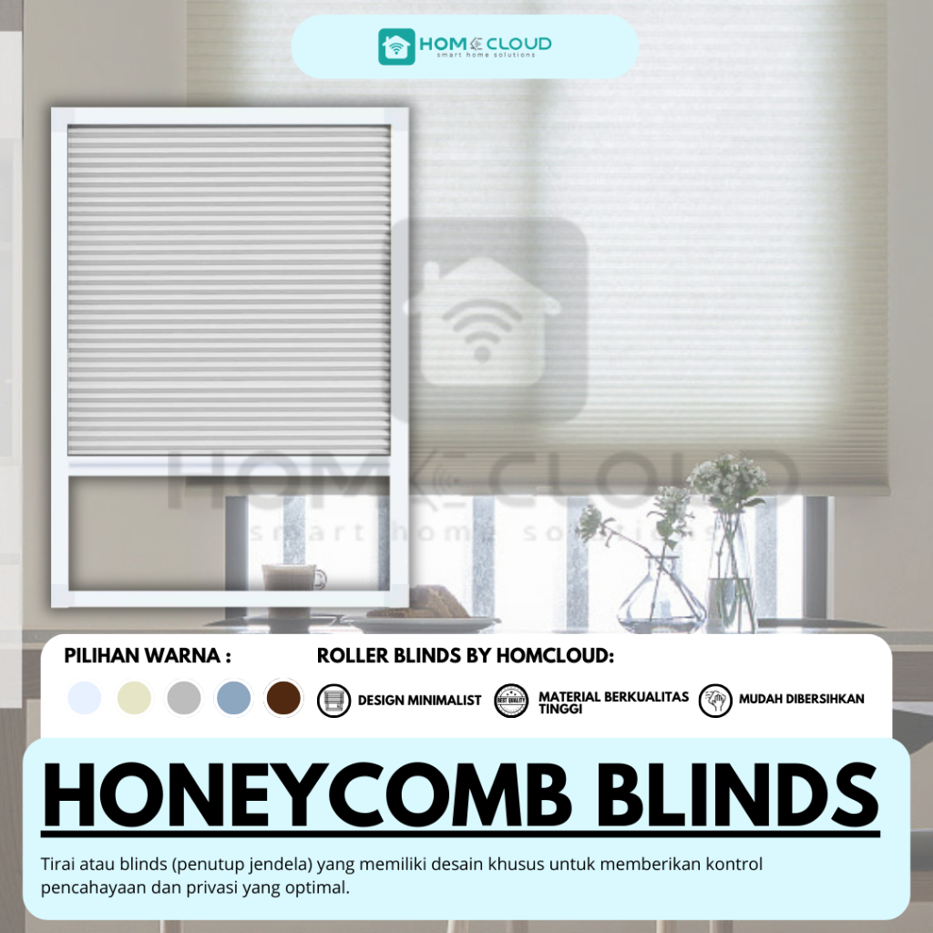 Honeycomb Blinds otomatis Gorden Honeycomb Tirai Honeycomb eletrik - Tirai gulung - Gorden kantor