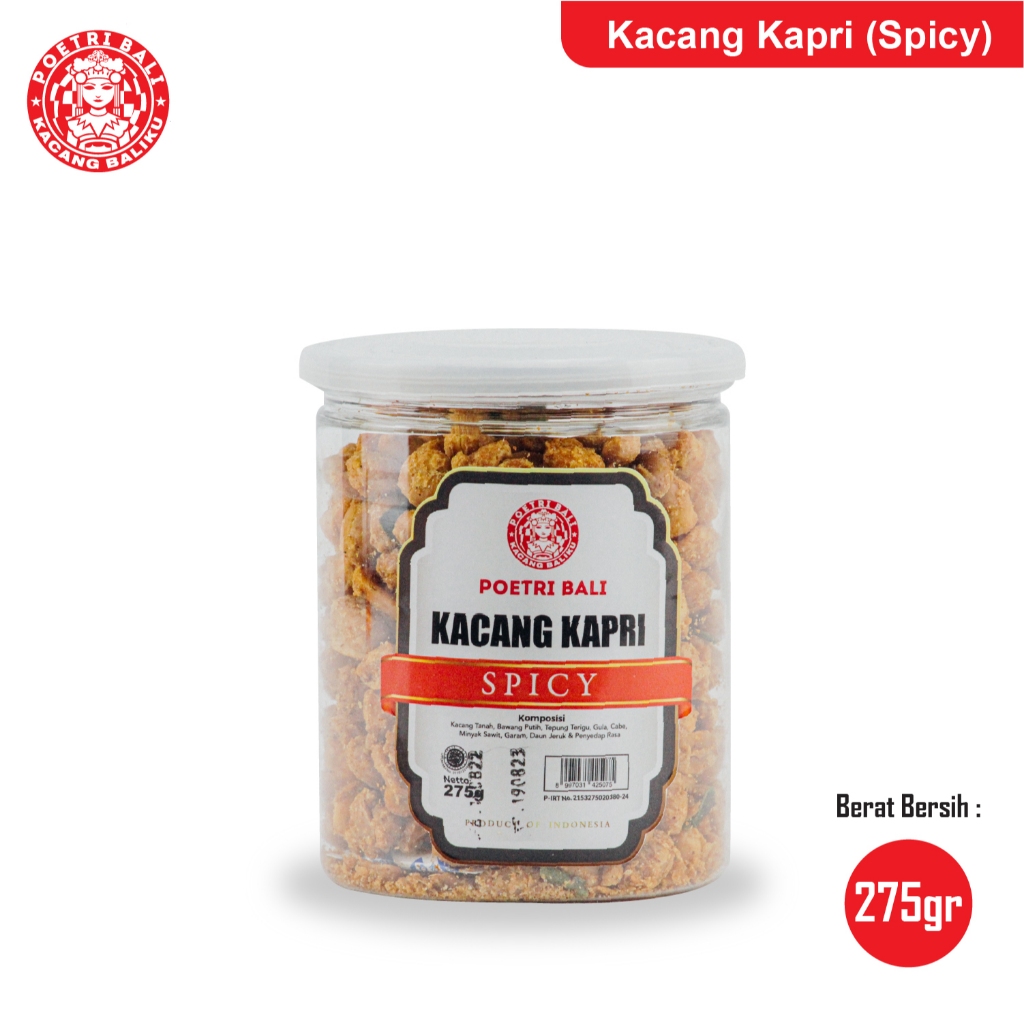 

Poetri Bali Kacang Kapri Spicy Toples 275 gram