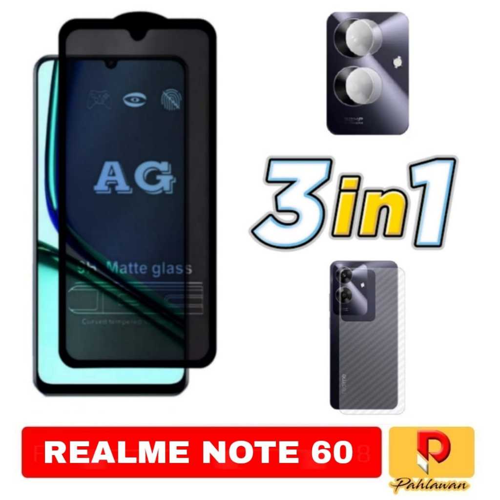 Tempered Glass AG Matte 9H Anti Fingerprint Realme Note 60
