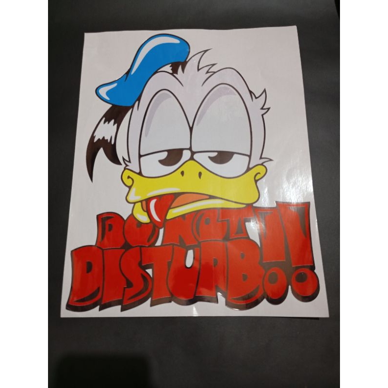 

stiker vinyl gambar besar (bebek donit disturb)