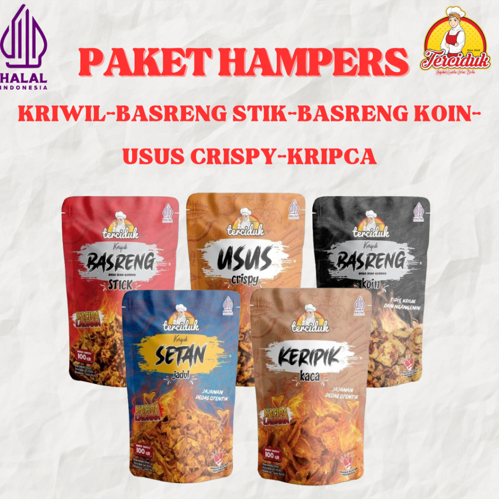 

Serba Snack Dapat 5 Snack Pilihan - Keripik Usus Basreng Keripik Kriwil Keripik Kaca- Terciduk