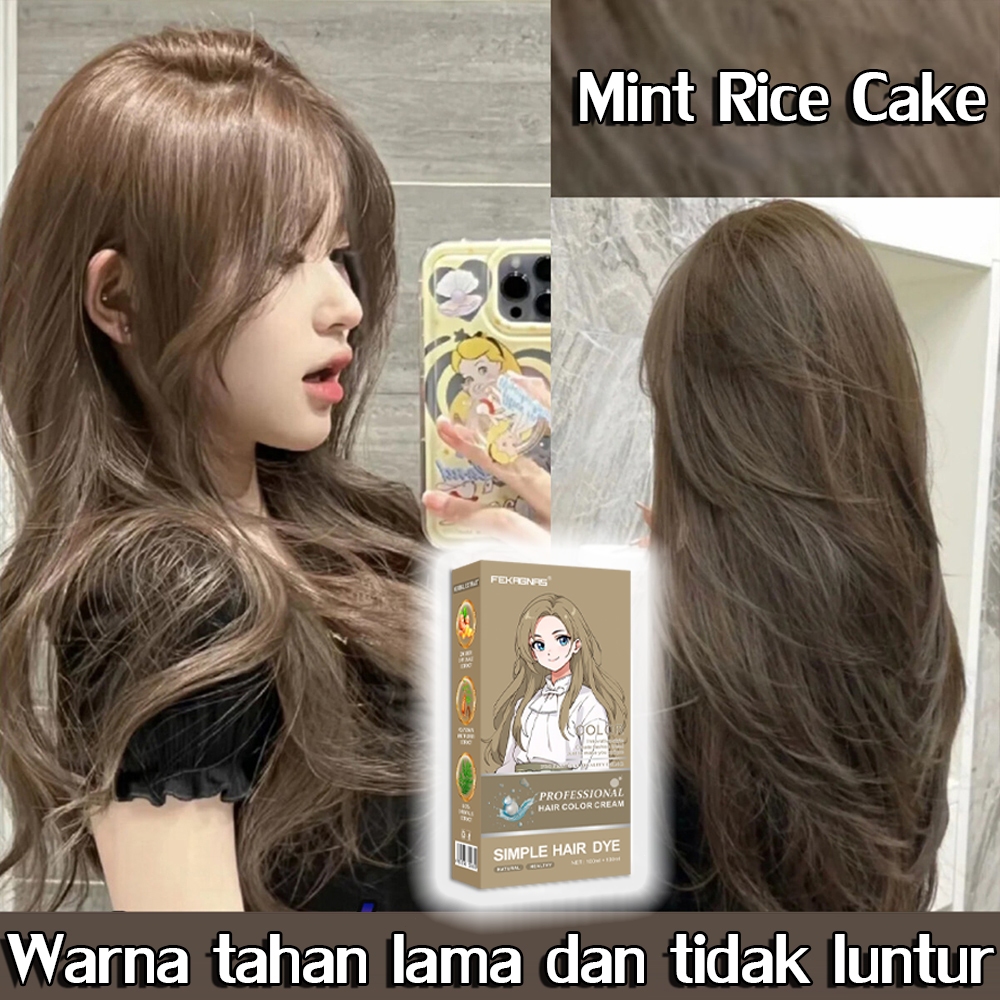 【100ml gratis 100ml】hair colour Tidak perlu pemutihan pewarna rambut 230ml Pewarna Herbal Cat Rambut