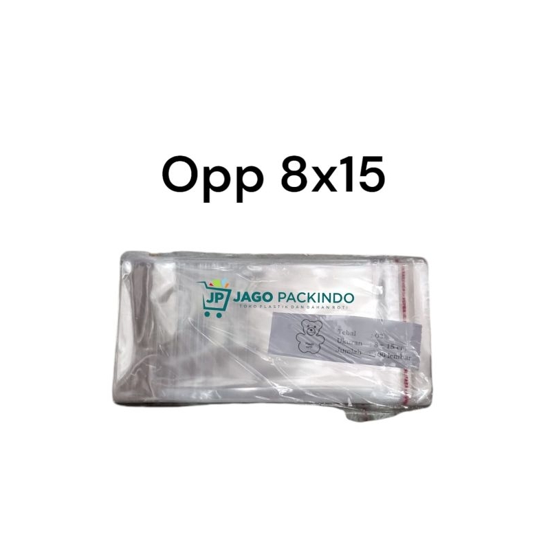 

PLASTIK OPP BENING PLASTIK OPP LEM UKURAN 8×15cm
