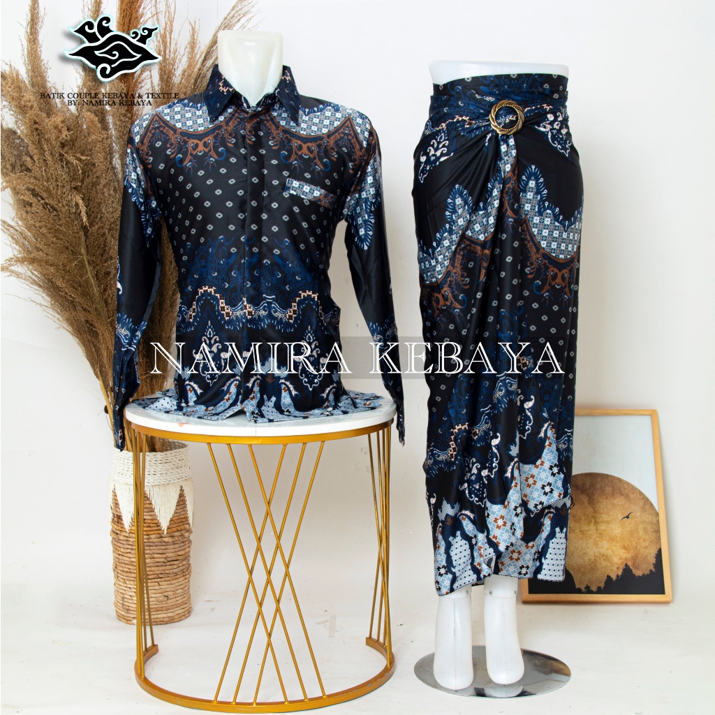 BATIK COUPLE KEMEJA DAN ROK LILIT