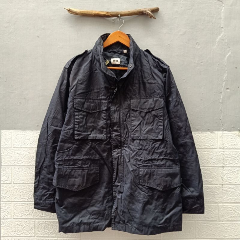Jaket Parka Uniqlo black army
