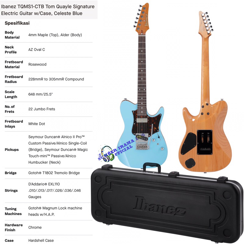 IBANEZ TOM QUAYLE SIGNATURE ELECTRIC GUITAR w/ CASE - MADE IN JAPAN