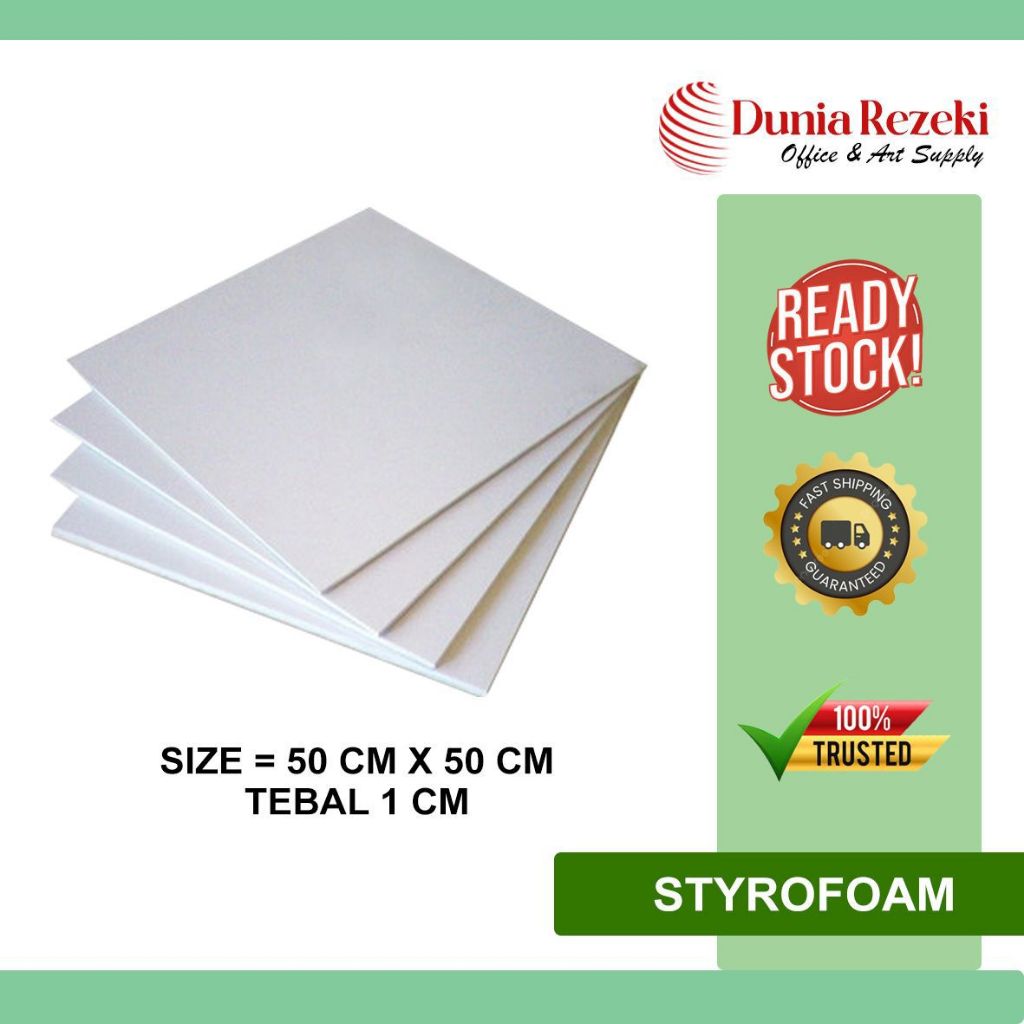 

Lembaran Styrofoam 50x50 cm Tebal 1cm Sterofoam Medan - Tebal