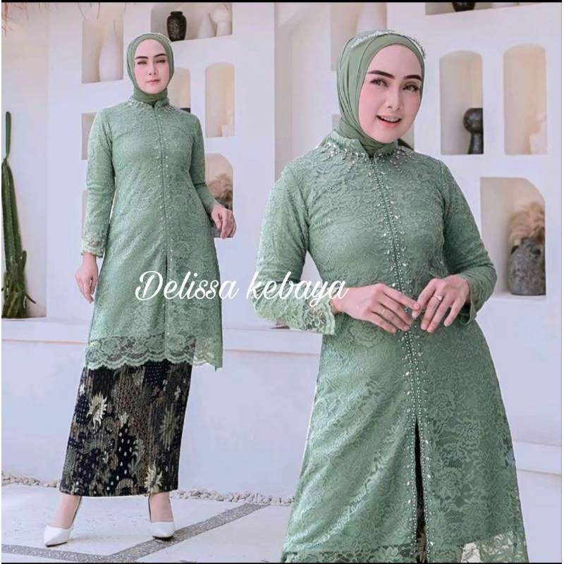 Kebaya Aurel Tunik Tille Payet/Kebaya Pesta/Kebaya Wisuda/Kebaya Shanghai/Kebaya Busui/Kebaya Tradis