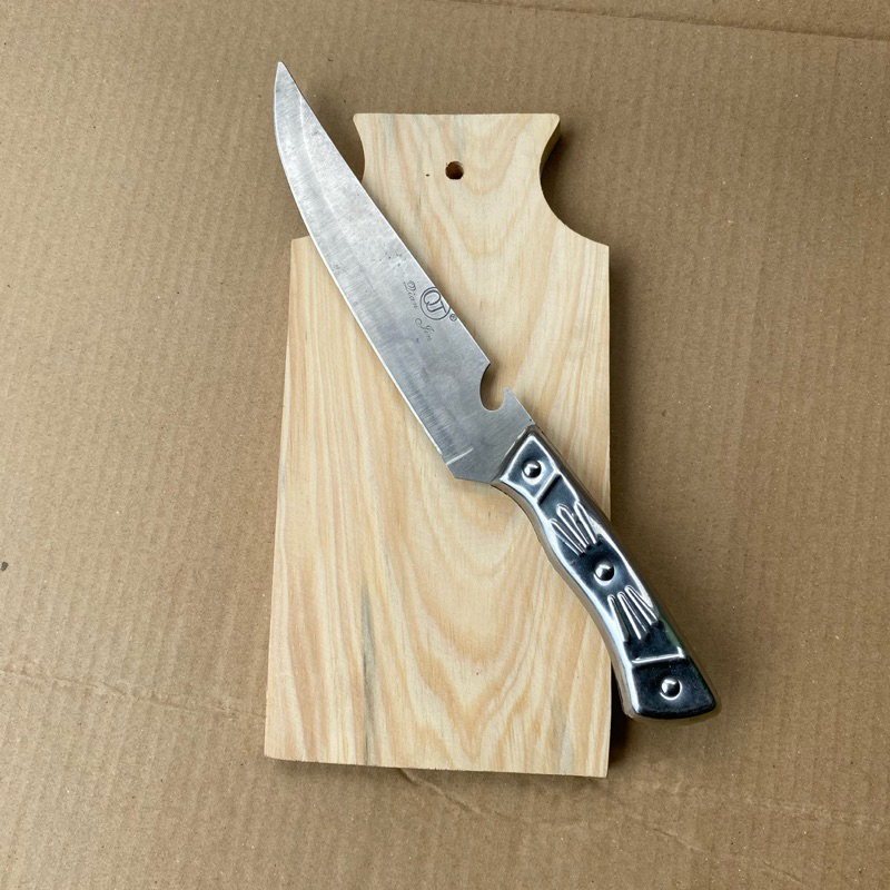 Pisau Dapur Baja Asli Pisau Buah Baja Putih Satu set Talenan