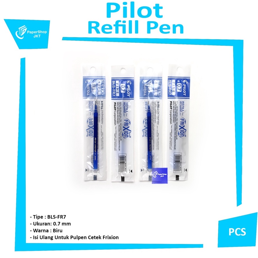 

PRODUK TERBARU PILOT Frixion Refill Isi Pulpen 75 Pcs