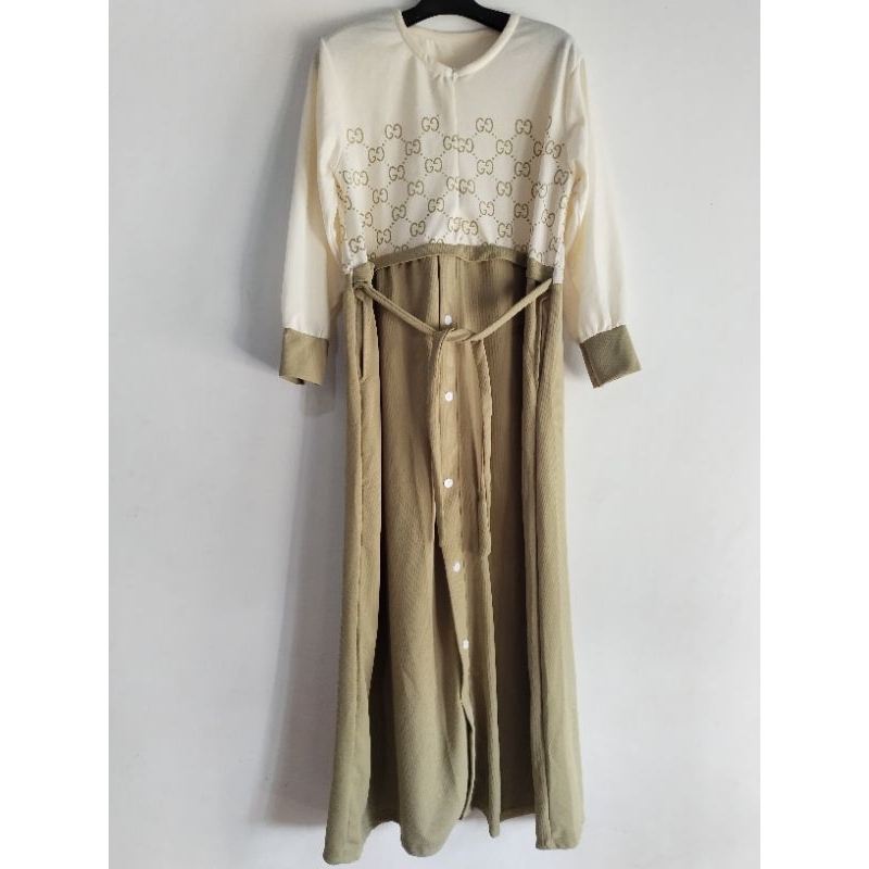 Gamis knit/gamis knit mix kaos/gamis knit kekinian