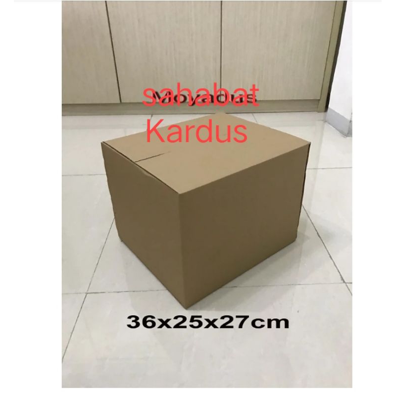 

kardus box Ukuran 36x25x27 cm single wall polos