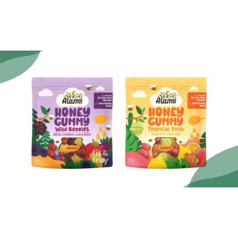 

ALAMII HONEY GUMMY Wild Bery / TROPICAL RUSH Permen Madu Per Sachet