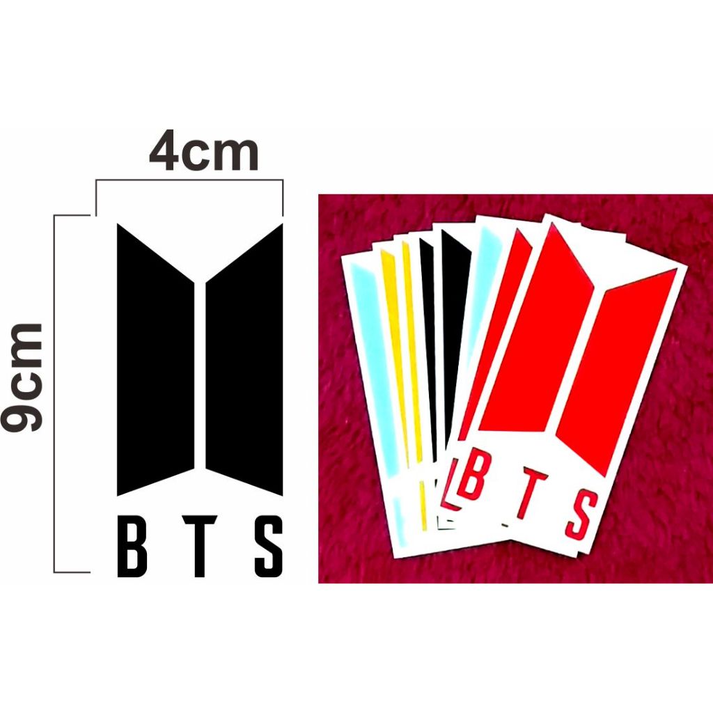 Stiker cutting logo BTS, sticker BTS