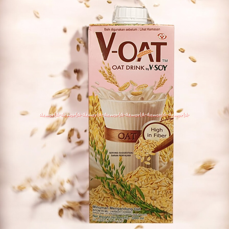 

V-Oat Oat Drink 1L V-Soy Susu Uht Oats Siap Minum Vsoy V Soy Voat 1 Liter Susu High in Fiber Sereal Gandum U h t