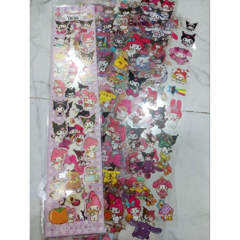 

1 pack stiker panjang sanrio isi 20 lembar / sticker kuromi / melody / cinnamorol / stiker momo / stiker viral / sticker buku / stationery / atk / fancy