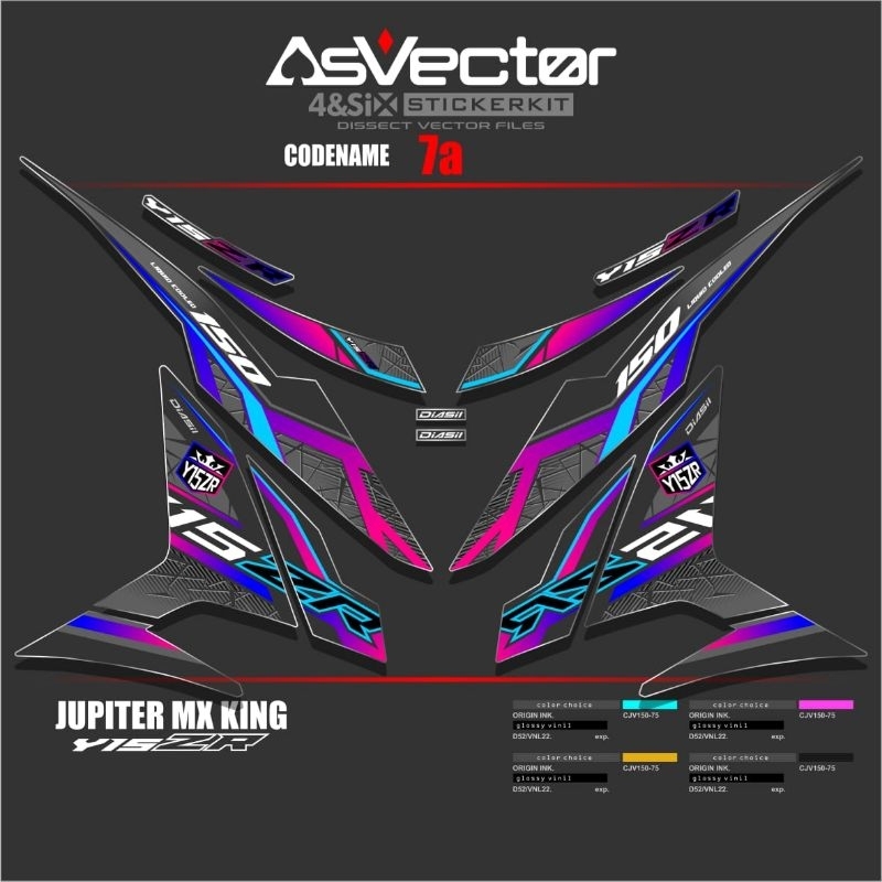 STRIPING YAMAHA JUPITER MX KING 150 TRANSPARAN/STIKER MX KING 150 MXI
