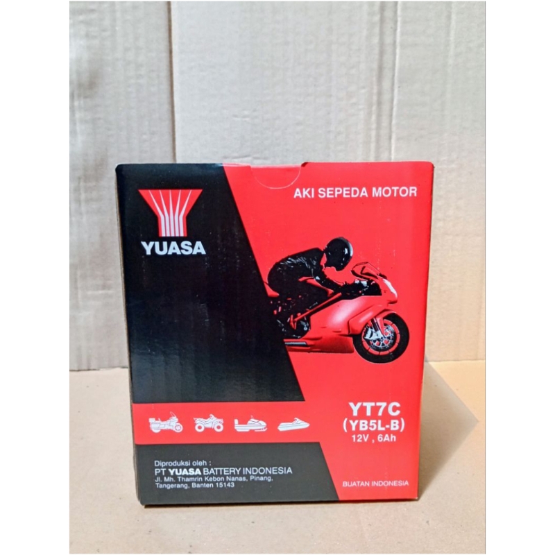 AKI MOTOR YUASA YT7C aki kering supra, grand original