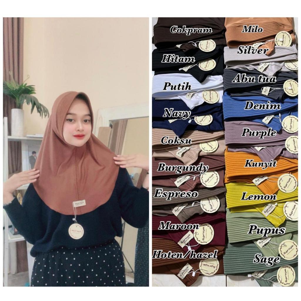 Alya hijab bergo hamidah size S 10pcs jersey premium size s