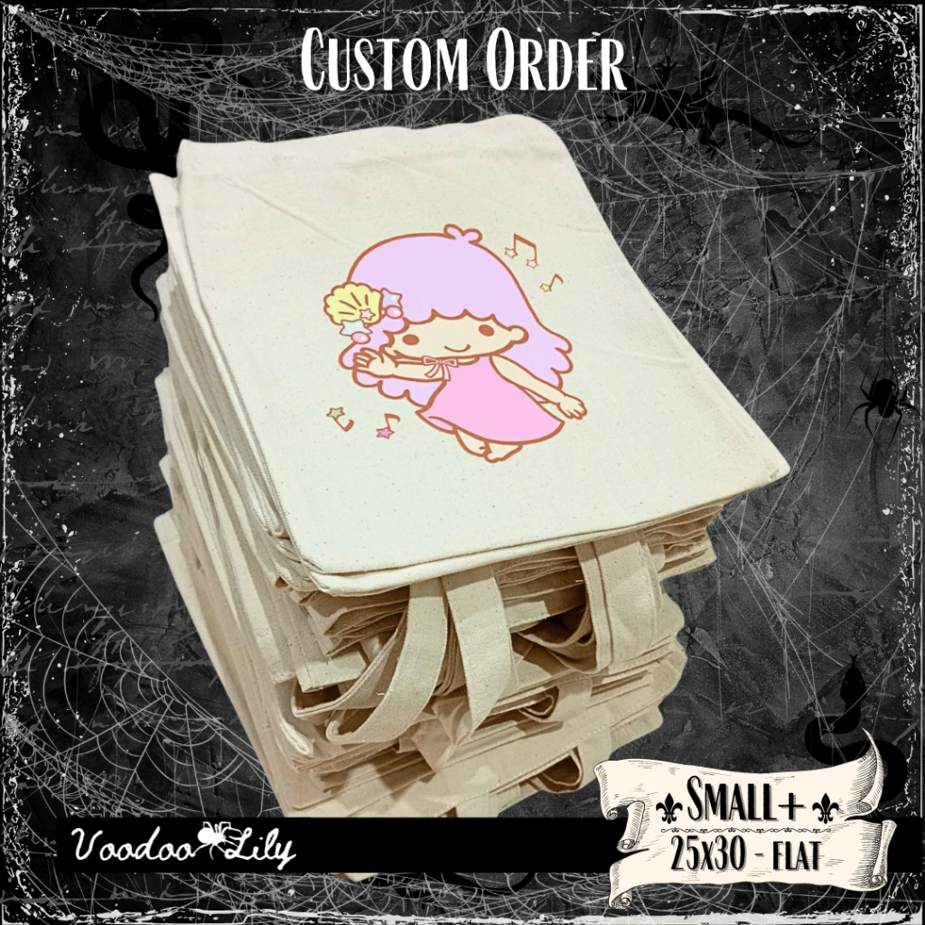 

CUSTOM ORDER [ SMALL+ ] - Voodoo Lily Canvas TOTE BAG, printed