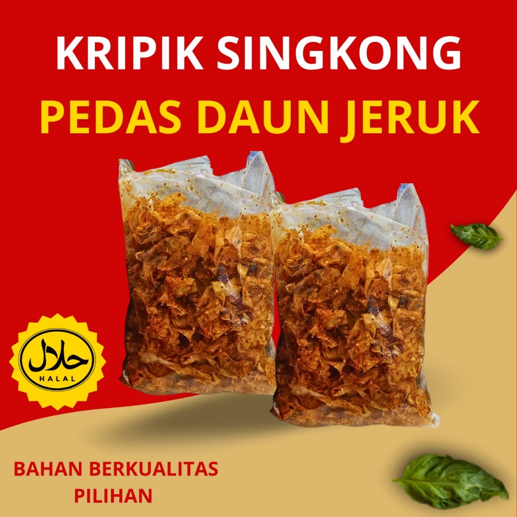 

KERIPIK SINGKONG PEDAS | KERIPIK SINGKONG DAUN JERUK 500GRAM